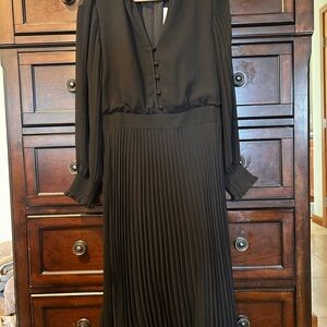 Ann Taylor Black Long Sleeve Dress